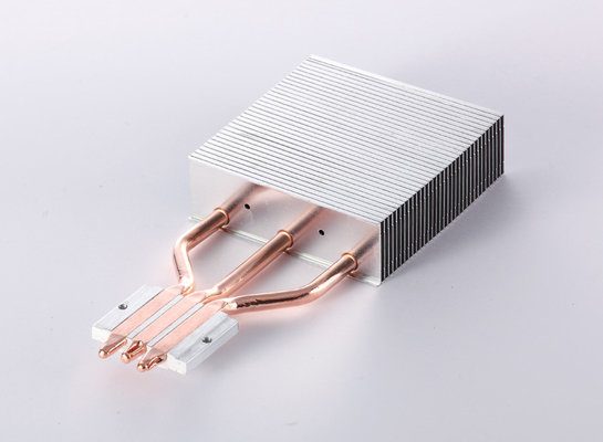 Soldering Aluminum Fin Heat Sink With Copper Pipes For Computer / CPU