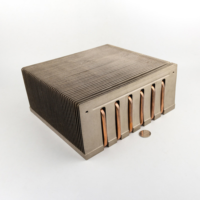 CNC Machined Water Cooling Plate Heat Sink with 120 Degrees Frosted Fin for CPU