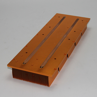 Copper Heatsink With Buried Cu- Heat Tube Cooler Copper Radiater